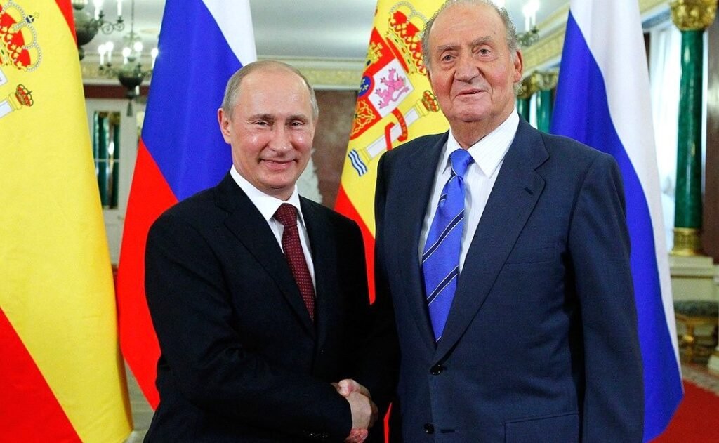 Vladimir Putin y el Rey Juan Carlos I de España