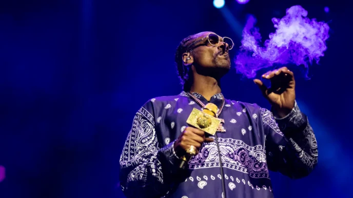 Snoop Dogg actuando en el Qudos Bank Arena, Sydney.