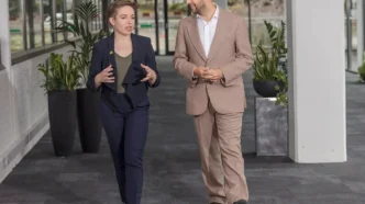 Carla Denyer, colíder del Partido Verde, con Zack Polanski AM, líder adjunto y miembro de la Asamblea de Londres