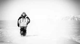 El cámara Doug Allan en el hielo polar