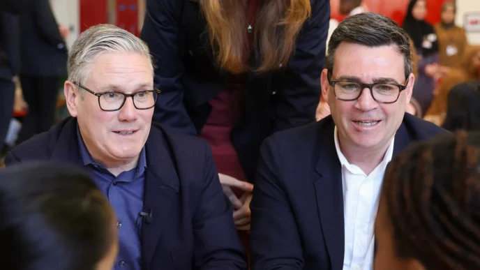 foto de Keir Starmer y Andy Burnham juntos