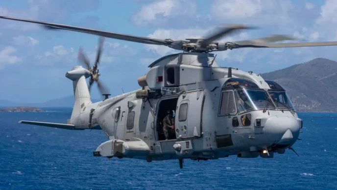 helicoptero Merin Mk4 de la Royal Navy