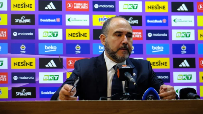 Chus Mateo at Euroleague Press Conference as Real Madrid Coach