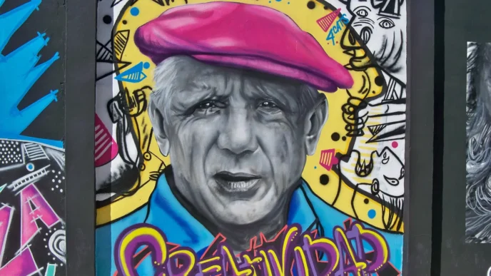 Pablo Picasso Graffiti in Sacaba Beach, Málaga, Spain