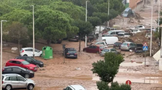 Cars destroyed in Valencia floods DANA 2024, Catarroja
