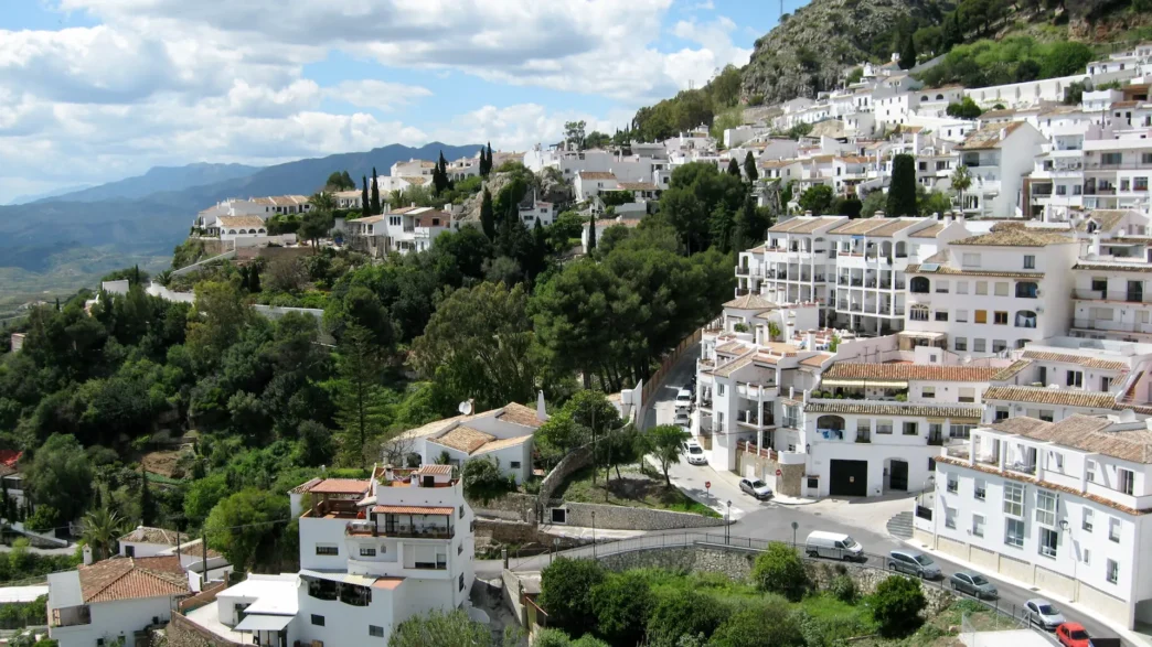 Street Cristobal Alarcon in Mijas, Malaga, Costa del Sol, Spain