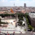 View of Jardines del Descubrimiento ("Gardens of Discovery") from a building at Plaza de Colón ("Columbus Square") in Madrid (Spain). At the right, the National Library.
