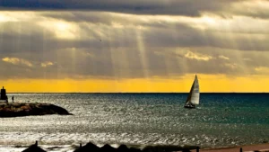 Sailing at Marbella, Spain.