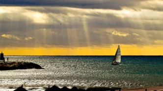 Sailing at Marbella, Spain.