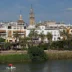 The Guadalquivir embankment in Seville. Paseo Alcalde Marques del Contadero