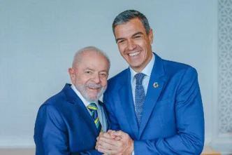 President of the Republic, Luiz Inácio Lula da Silva, during a bilateral meeting with the President of the Government of the Kingdom of Spain, Pedro Sánchez, at the United Nations Headquarters (UN). New York - United States.