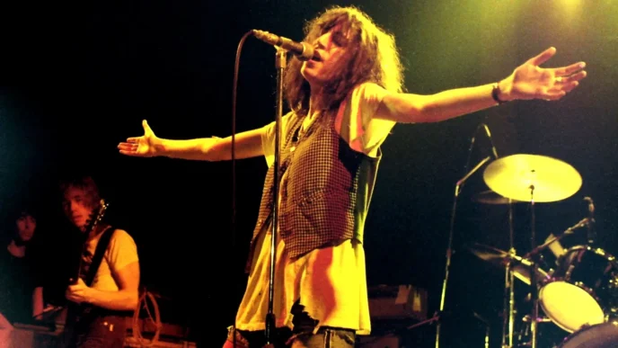 Patti Smith performing im Mannheim, Rosengarten, Germany in 1978