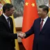 The Prime Minister, Pedro Sánchez, greets the General Secretary of the Communist Party of China, Xi Jinping. | Pool Moncloa/Fernando Calvo. Diaoyutai National Guest House, Beijing (People's Republic of China) - 11.4.2025
