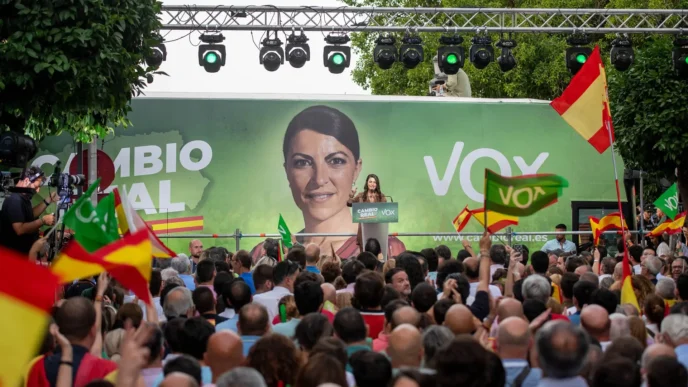Santiago Abascal and Macarena Olona Andalusia regional election