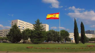 Big Spanish Flag in Coslada, Madrid