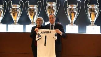 Manuela Carmena and Florentino Perez