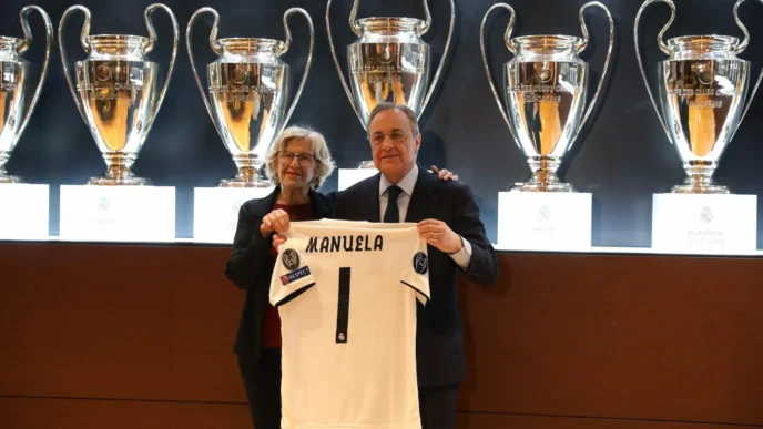 Manuela Carmena and Florentino Perez