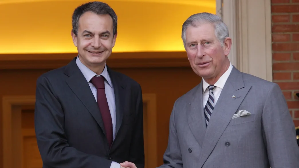 Fomer Spanish PM Jose Luis Rodrigez Zapatero and King Charles III