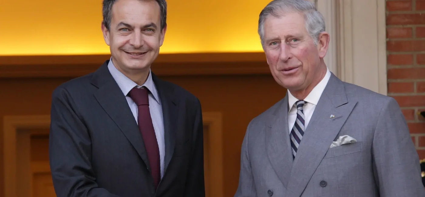 Fomer Spanish PM Jose Luis Rodrigez Zapatero and King Charles III
