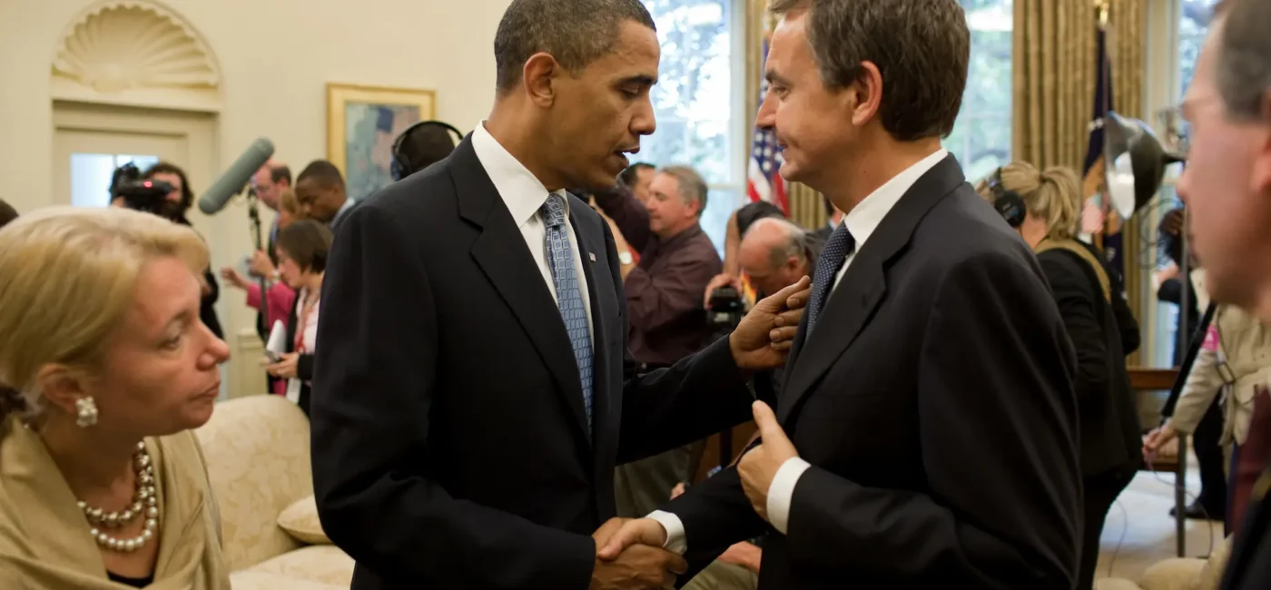 Barack Obama and Jose Luis Rodríguez Zapatero in the White House