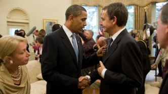 Barack Obama and Jose Luis Rodríguez Zapatero in the White House